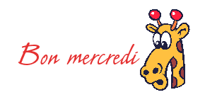 Gif animé Bon mercredi girafe
